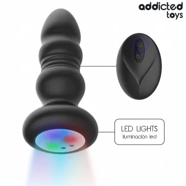   ADDICTED TOYS – forgó, vibráló anális dugó távirányítóval