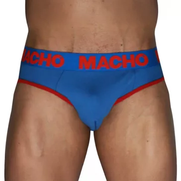 Macho férfi alsó push-up hatás lycra M kék-piros