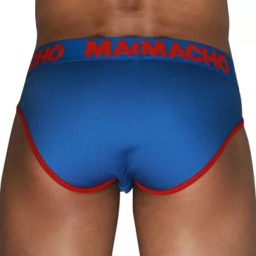 Macho férfi alsó push-up hatás lycra M kék-piros