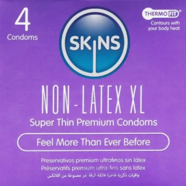   Skins óvszer latexmentes, ultra vékony, 57 mm XL 4 darabos csomag