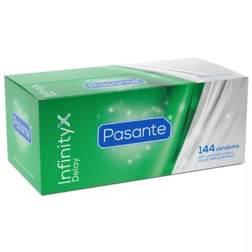   Pasante Óvszer Hosszabbító hatású 144 darab latex fekete