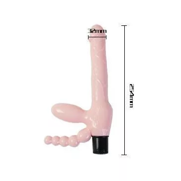   BAILE – vibráló anál stimuláló nélküli heveder 25,4 cm