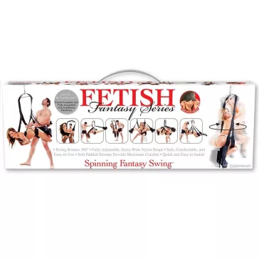 Fetish Fantasy – forgó fétis hinta, fekete színben