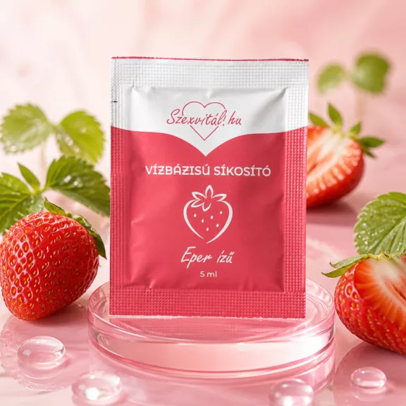 Szexvitál Vízbázisú síkosító 5 ml - Eper ízű