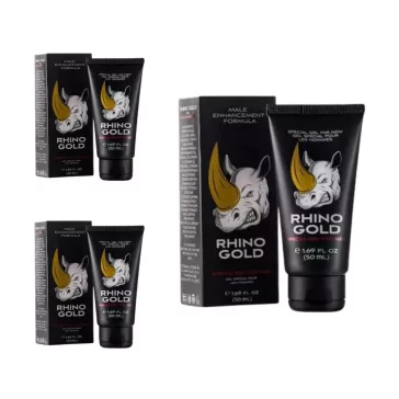   Mesterhármas - Rhino Gold Potencianövelő és Erekció Gél Férfiaknak (50ml) csomag - 3 db